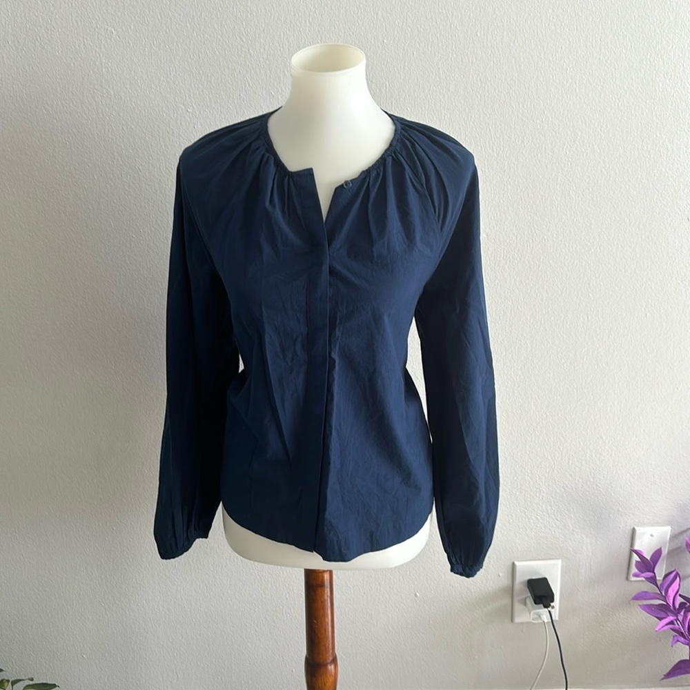 Universal Thread Blue Long Sleeve Boxy Blouse